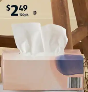 ALDI D Confidence Facial Tissues 3ply 120pk offer