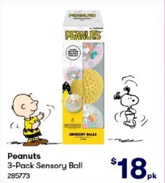 BIG W Peanuts 3-Pack Sensory Ball offer