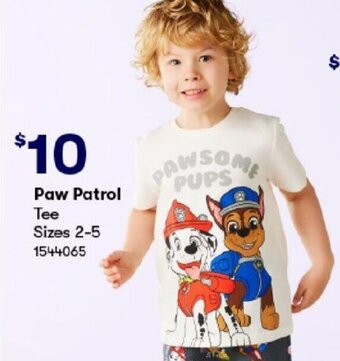 BIG W Paw Patrol Tee Sizes 2-5 offer