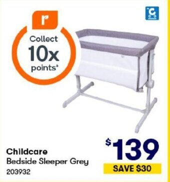 BIG W Childcare Bedside Sleeper Grey offer