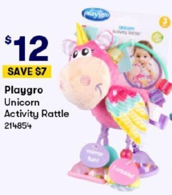 BIG W Playgro Unicorn Activity Rattle offer