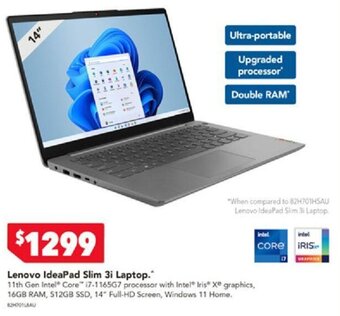Harvey Norman Lenovo IdeaPad Slim 3i Laptop.* offer