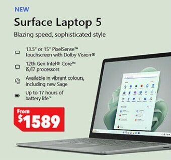 Harvey Norman Surface Laptop 5 offer