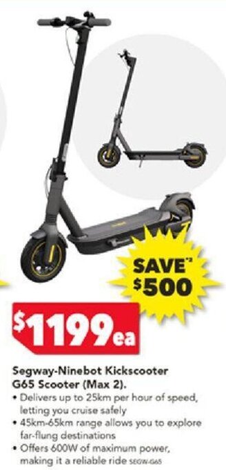 Segway-Ninebot Kickscooter G65 Scooter (Max 2).