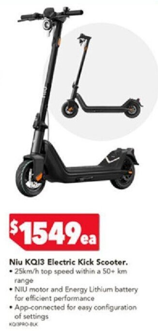 Harvey Norman Niu KQ13 Electric Kick Scooter. offer