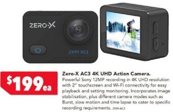 Zero-X AC3 4K UHD Action Camera.