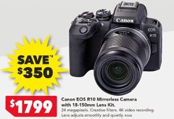 Harvey Norman Canon EOS R10 Mirrorless Camera with 18-150mm Lens Kit. offer