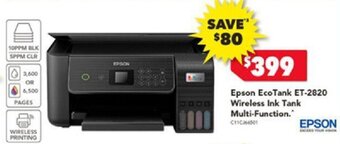 Harvey Norman Epson EcoTank ET-2820 Wireless Ink Tank Multi-Function. offer