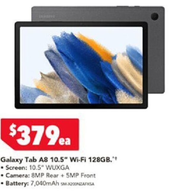 Galaxy Tab A8 10.5" WiFi Galaxy Tab A8 10.5" WiFi 128GB.** * Screen