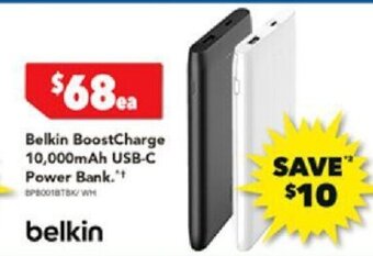 Harvey Norman Belkin BoostCharge 10,000mAh USB-C Power Bank.** offer