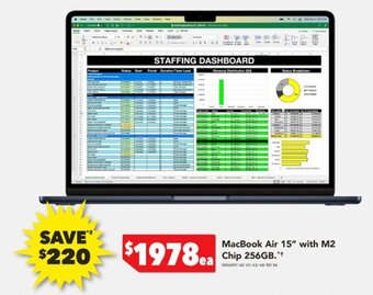 Harvey Norman MacBook Air 15" with M2 Chip 256GB.*+ offer