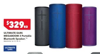 Harvey Norman ULTIMATE EARS MEGABOOM 3 Portable Bluetooth Speaker.** offer