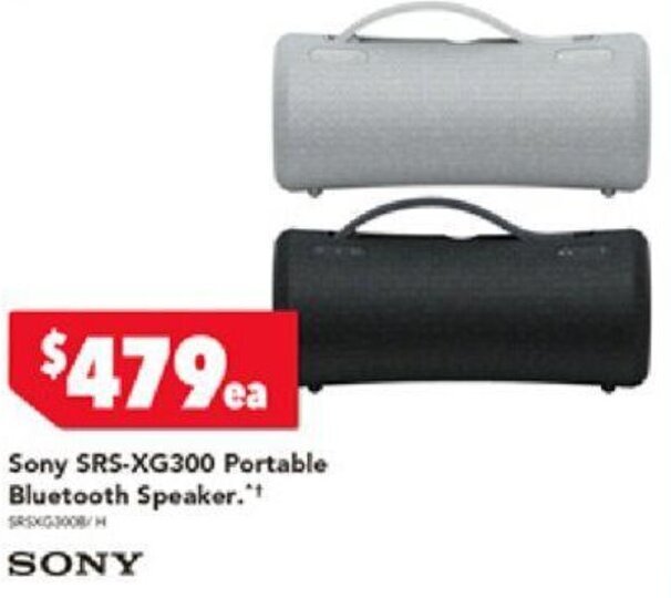 Sony SRSXG300 Portable Bluetooth Speaker.** offer at Harvey Norman