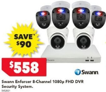 Swann Enforcer 8-Channel 1080p FHD DVR Security System.