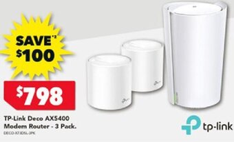 TP-Link Deco AX5400 Modem Router - 3 Pack.