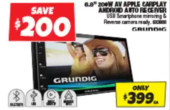 Autobarn 6.8" 200W AV APPLE CARPLAY ANDROID AUTO RECEIVER offer