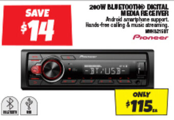 Autobarn 200W BLUETOOTH® DIGITAL MEDIA RECEIVER offer