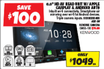 Autobarn 6.8" HD AV HEAD UNIT W/APPLE CARPLAY & ANDROID AUTO offer