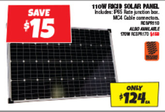 Autobarn 110W RIGID SOLAR PANEL offer