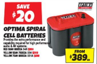 OPTIMA SPIRAL CELL BATTERIES