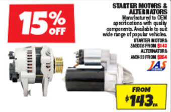 Autobarn STARTER MOTORS & ALTERNATORS offer
