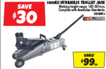 Autobarn 1800KG HYDRAULIC TROLLEY JACK offer