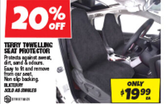 Autobarn TERRY TOWELLING SEAT PROTECTOR offer