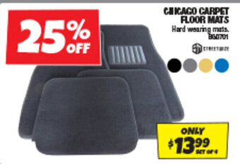 Autobarn CHICAGO CARPET FLOOR MATS offer