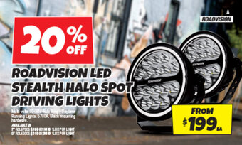 Autobarn ROADVISION LED STEALTH HALO SPOT DRIVING LIGHTS offer
