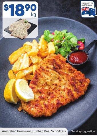Foodland Australian Premium Crumbed Beef Schnitzels offer