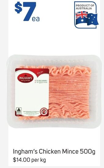 Foodland Ingham's Chicken Mince 500g offer