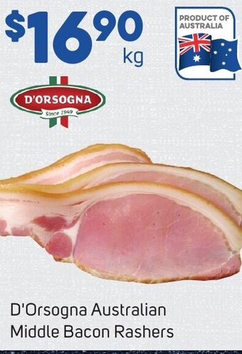 Foodland D'Orsogna Australian Middle Bacon Rashers offer