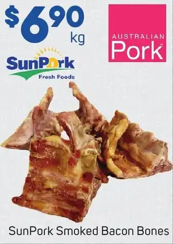 Foodland SunPork Smoked Bacon Bones offer