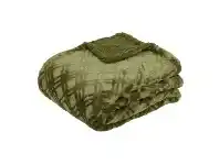LivingStyles Vida Microplush Throw, 130x160cm, Olive offer