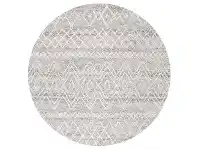 LivingStyles Oasis Nadia Tribal Round Rug, 200cm, Grey offer