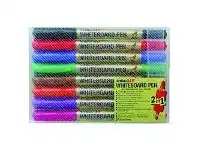 Officeworks Artline 541T Dual Nib Whiteboard Markers Assorted 8 Pack offer