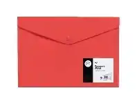 Officeworks Keji Button Document Wallet Red offer