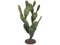 LivingStyles Madama Metal Cactus Sculpture, Large,Rustic Green offer