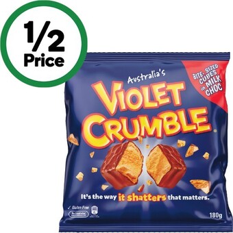 Woolworths Violet crumble bites 130-180g offer