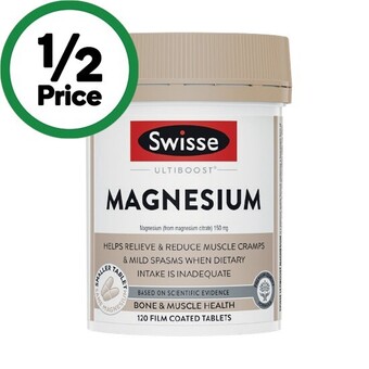 Woolworths Swisse ultiboost magnesium tablets pk 120~ offer