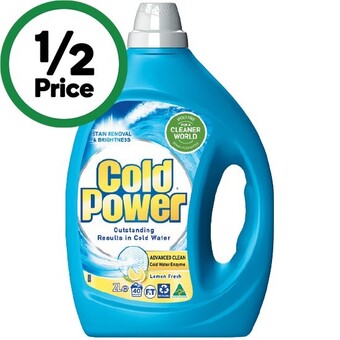 Woolworths Cold power laundry liquid 1.8-2 litre offer