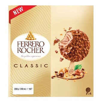 Ferrero rocher or raffaello frozen dessert 280ml pk 4