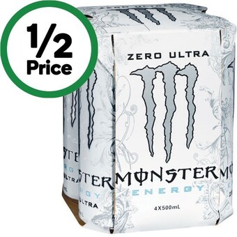 Woolworths Monster energy drink 4 x 500ml offer