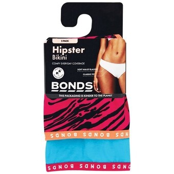 Woolworths Bonds ladies’ hipster bikini assorted pk 2 offer