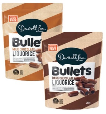 Coles Darrell lea bullets, twists, balls or liquorice 140g-280g offer
