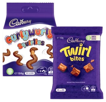 Coles Cadbury or europe bitesize 130g-160g offer