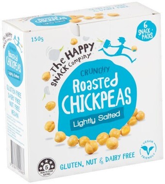 The happy snack company roasted chickpeas lightly salted 150g