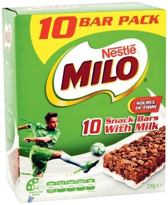 Coles Nestlé milo bars value pack 270g offer