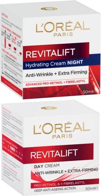 Coles L'oréal revitalift anti ageing day or night cream 50ml offer