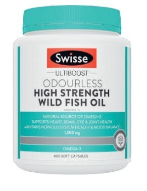 Coles Swisse ultiboost odourless high strength wild fish oil 1500mg 400 pack^ offer